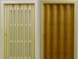 Dřevěné shrnovací dveře - prosklené i plné